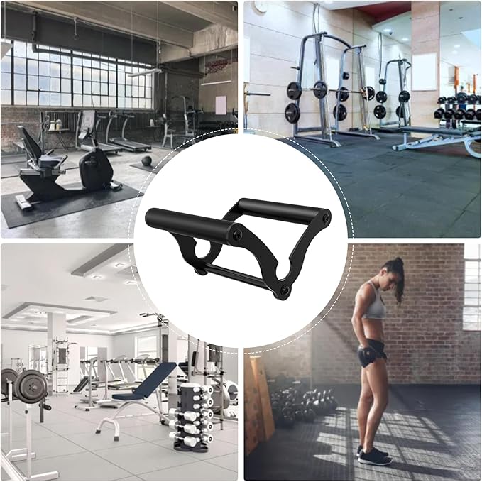 landminee Attachment with Rubber Handle - V Shaped Landmines Row Rack, Grip Workout Bar | Landmines Handle Attachment, Black landminee Fitness Equipment for Seated Rows, Gym Strength Training