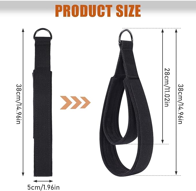 2X Pilates Double Loop Straps for Pilates Reformer Straps Pilate Accessories D Rings Strap for Beginner Women Men Fitness
