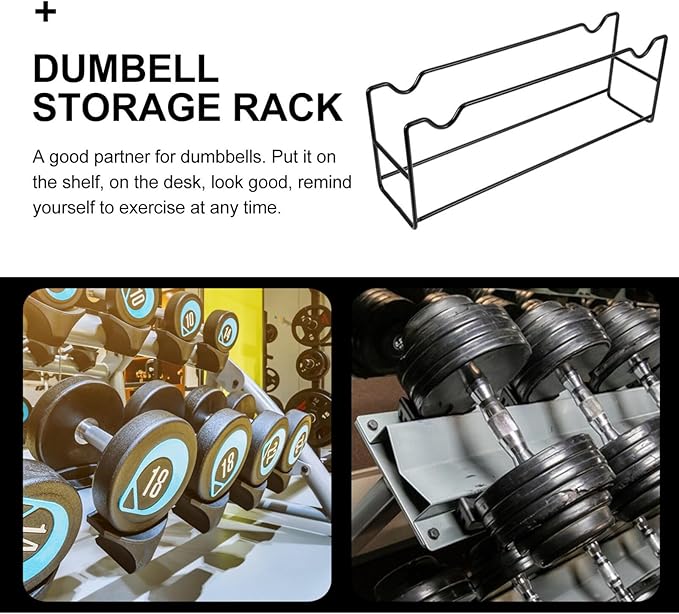 Dumbbell Holder Stand Compact Dumbbell Rack for Home Gym Strength Training Weight Storage Rack 15.74X5.90X3.93In Fitness Equipment Organizer
