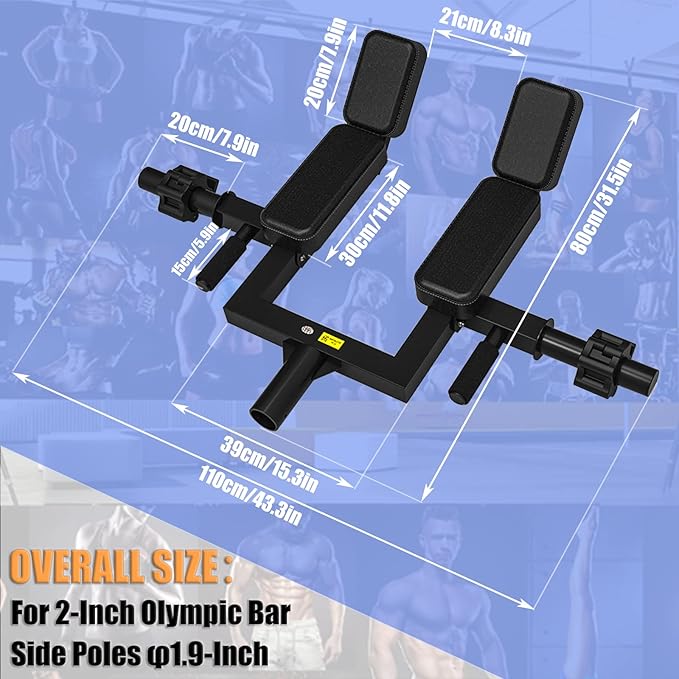T Bar Row Shoulder Press Landmine Handle Black for 50mm (2 Inches) Barbell Back Attachment for Home Gym Strength Training Equipment