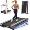 Jogwell Walking Pad Treadmill with 20%/15%/12% Auto Incline, 350lbs Capacity Treadmills for Home Office Under 35dB, Spacious Running Area, Vertical Storage, 3/3.5HP Brushless