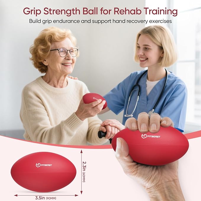 FitBeast Hand Exercise Ball Set–3 Pack Hand Squeeze Balls for Hand Therapy, Grip Strength, Finger & Wrist Training, Stress Balls for Adults, Ideal for Rehab, Arthritis, Carpal Tunnel