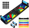 Push Up Board for Men – 20 in 1 Detachable Fitness Board with 5 Resistance Bands, Adjustable Pushup Handles, Perfect Push Up Bars for Home Gym Workout Equipment Training
