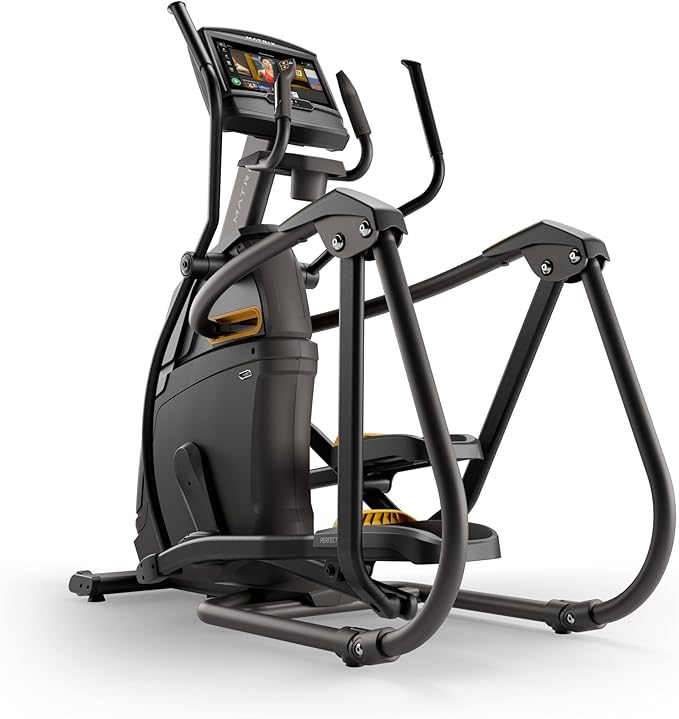 Matrix Fitness A30 Ascent Elliptical with XIR | 16" Touchscreen (WiFi+BT+HDMI) | Low Impact Workouts, Full Body Cardio | Space Saving Compact Design, Suspension Elliptical with Adjustable Incline