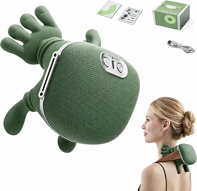 Hand Neck Massager with Fingers, Neck Massager with Hands, Wireless Portable Design, Type-C Charging, 4d Kneading Massage, Deep Tissue Neck Massage, for Home and Office Use