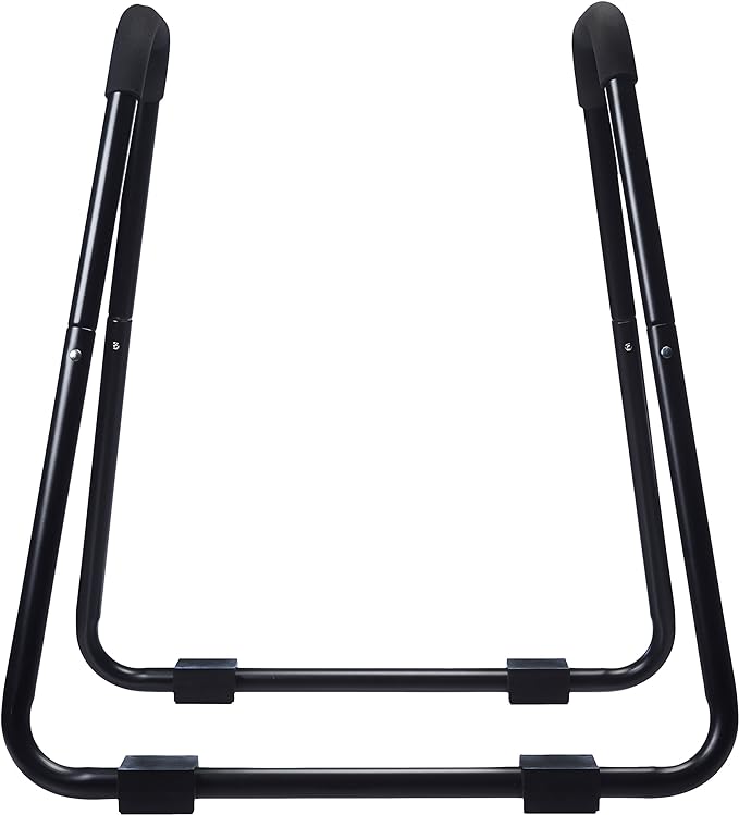 Amazon Basics Strength Training Dip Station for Home Gym, Portable Tricep Dips Bar, Black
