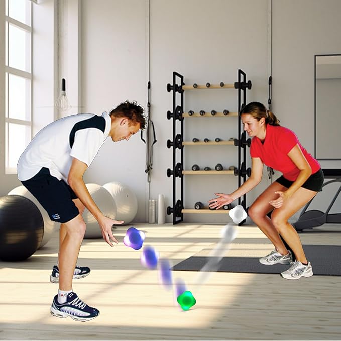 Agile Reaction Training Ball Light Set, 6 Colors Online/Offline Mode Speed Agile Reaction Ball Equipment Quick Response Training Ball Reflex Ball Tools for Enhancing Speed and Agility (3)