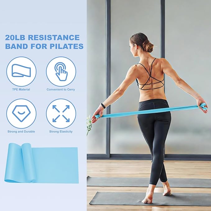 Luscinia Pilates Kit,Home Pilates Ring Kit for Women,Pilates Equipment Ring and Ball Set with Pilates Ring, Pilates Ball, Resistance Bands, Figure 8 Band & Accessories Pilates Starter Kit