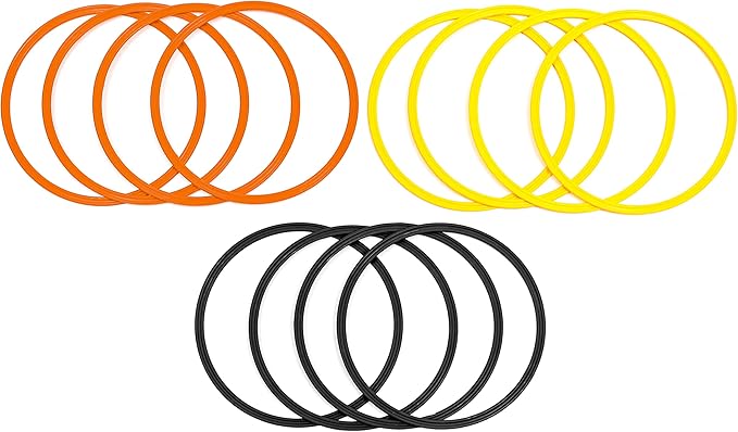 Speed & Agility Training Rings - Set of 12 - with Carrycase - by Trademark Innovations