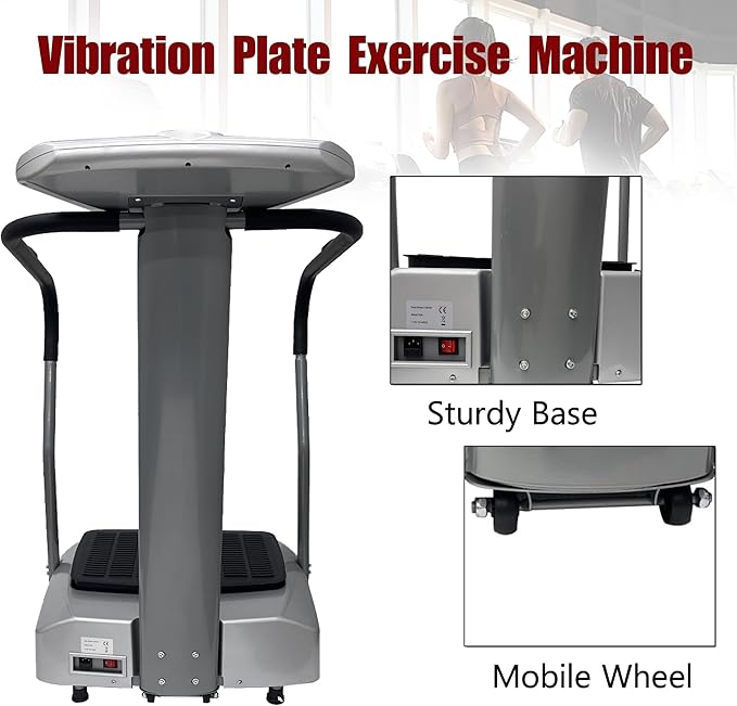 TECHTONGDA Vibration Plate Exercise Machine 110V Whole Body Workout Vibration Platform Machine with Adjustable Speed for Weight Loss and Shaping, Home Exercise Fitness Machine