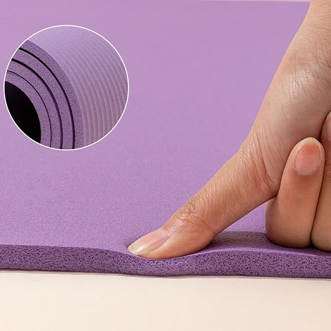 Yoga Mat for Men & Women, 1/5 Inch Non Slip Extra Thick High Density Anti-Tear Workout Mats with Carrying Strap,Kids Yoga Mat for Home Floor Stretching Gym Fitness Pilates