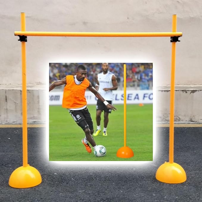 Agility Hurdles Soccer Training Agility Poles, Multi-Function Athletic Speed Hurdles for Athlete/Coach, Portable Sports Team Agility Obstacles Pole, Easy to Install(100cm/39in/3.3ft)