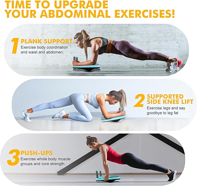 2-in-1 Balance Boards & Wobble Board with Adjustable Handles – Balance Boards for Adults AB Workout Equipment with Balance Pad, Balance game for Wobbles Adults, gifts for Balance Board Kids game