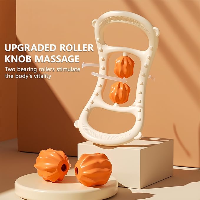 2pcs Pilates Ring - Anti Cellulite Massage Tool & Lymphatic Massager for Shoulders, Back and Legs, Roller Massager for Pilates Enthusiasts