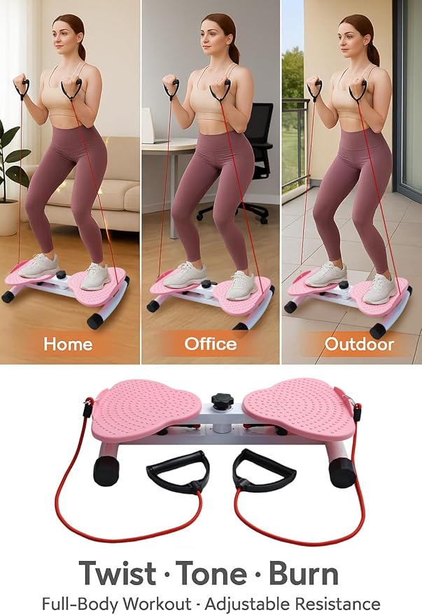 Waist Twister Machine Exercise, Adjustable Waist Twistting Fitness Tool with 300 lbs Weight Capacity, Abs Workout Equipment for Slim Waist and Core Ab Exercise