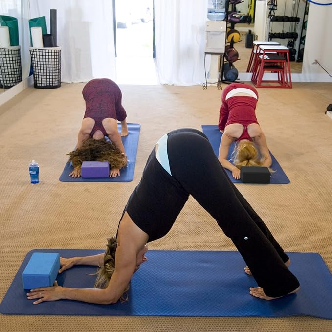 Muka 4 Pack Yoga Blocks 4x6x9 Inch, High Density EVA Foam Yoga Brick for Meditation, Pilates