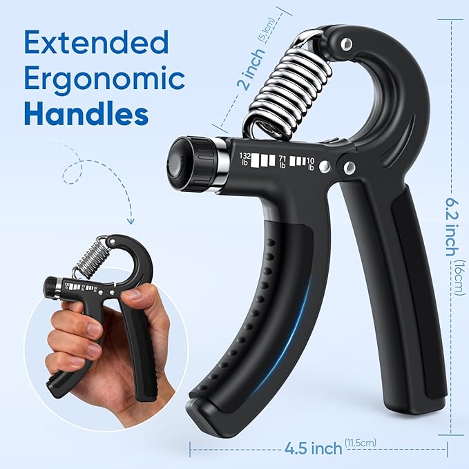 FitBeast Grip Strength Trainer 2 Pack – Adjustable Hand Grip Strengthener for Strength Training & Rehabilitation, 10-132 lbs Resistance Forearm Strengthener, Ideal for Athletes, Rehab, Office