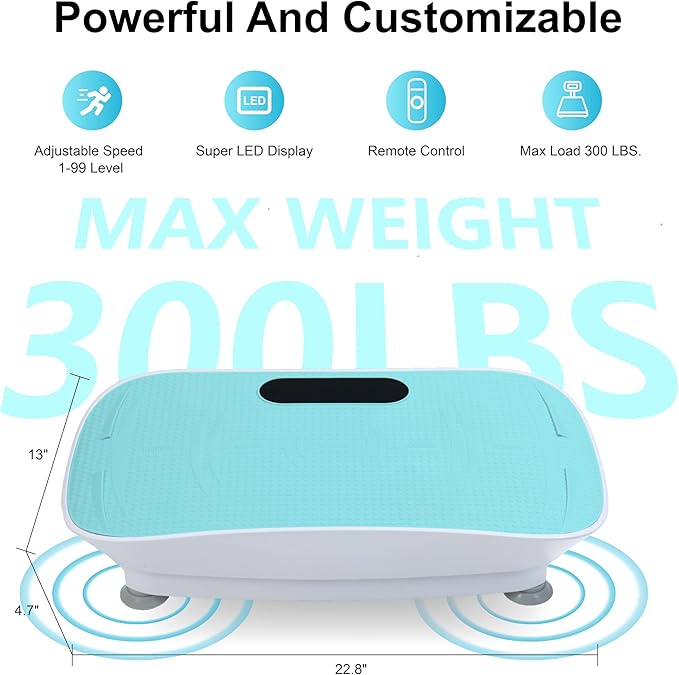 Silent Vibration Platform Crazy Fitness Massage 10-Frequency Weight Loss & Fat Burner Body Shaking Machine for Unisex