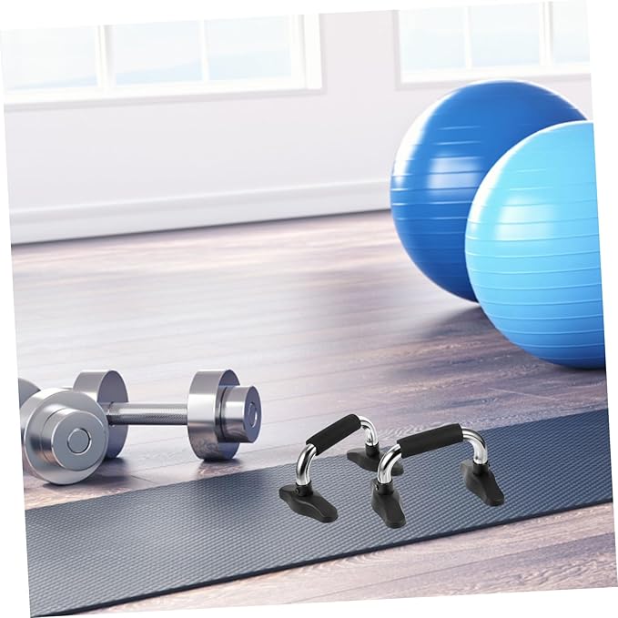 HEMOTON 1Pair Push Up Handles Non Slip Grip Press Up Stand for Home Fitness Workout Equipment Strength Training Accessory for Arm and Chest Exercise