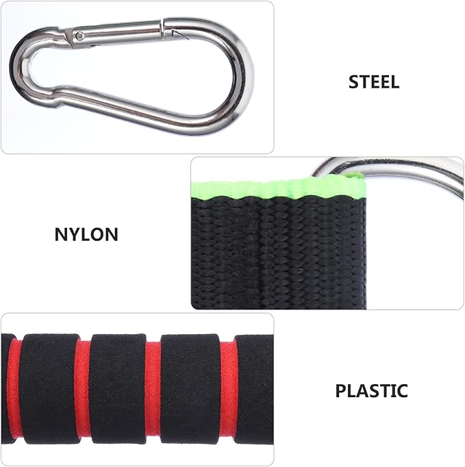 CHILDWEET Fitness Strap Handle and Pull-up Handle Non-Slip Grip Fitness Training Tool for Strength Training and Home Workout Equipment Attachments