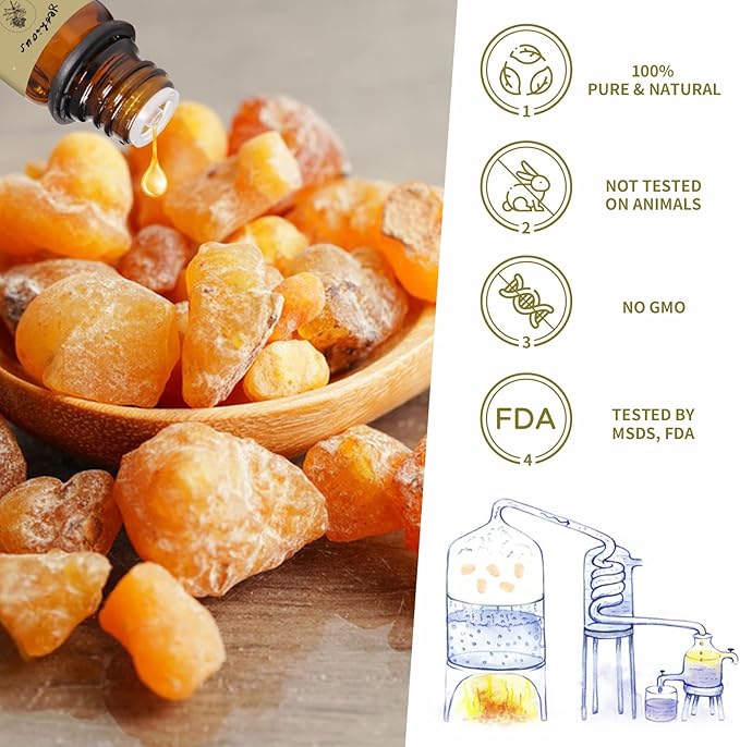 yethious Frankincense Essential Oil for Humidifier 100% Pure Organic Frankincense Aromatherapy Oil Gift Oils 10ml for Massage