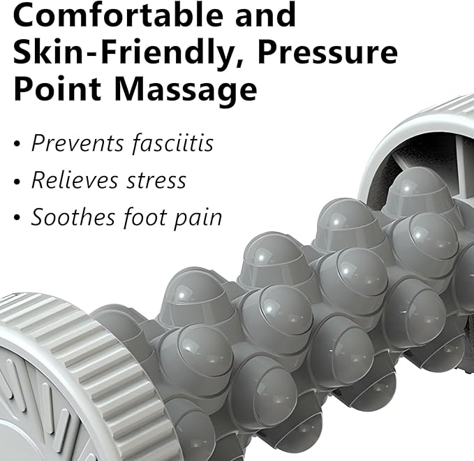 Manual Foot Roller Massager for Plantar Fasciitis, Deep Tissue Massage for Circulation and Pain Relief, Reflexology Tool for Arch and Heel Recovery