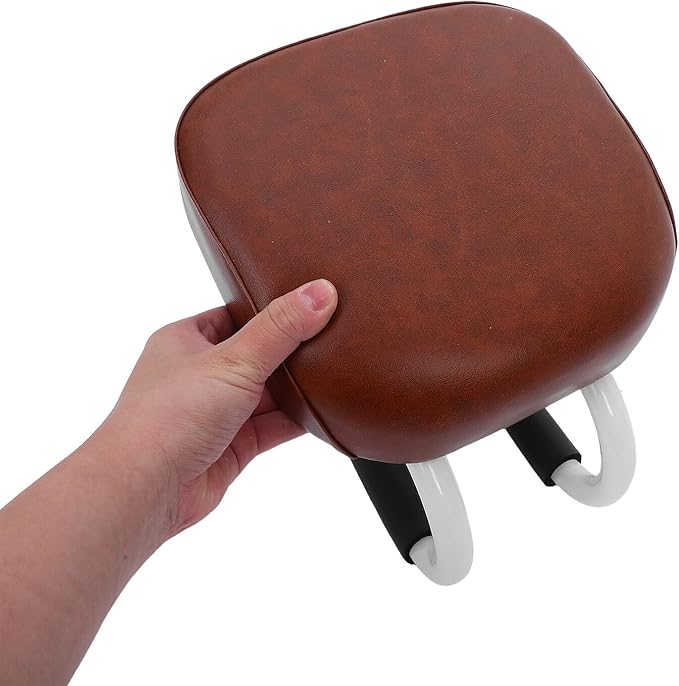 Cabilock Meditation Bench Floor Seat with Anti-Slip Cushion, Wooden Prayer Stool for Yoga and Seiza Posture, Portable Home Prayer Stool with Non-Slip Cover for Mindfulness and Meditation