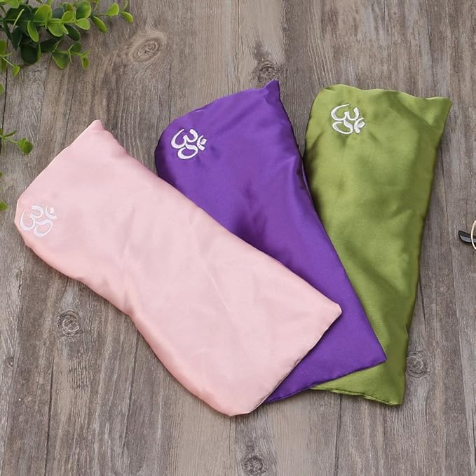 Yoga Eye Pillow Silk Cassia Seed Lavender Relaxation Therapy