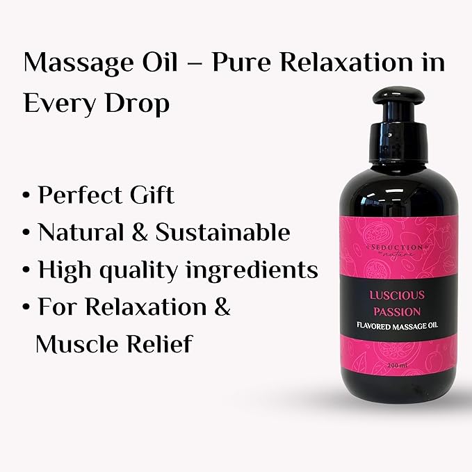 Vegan Massage Oil for Body – Plant-Based Body Oil for Moisturizing, Relaxation, Deep Tissue and Aromatherapy Massage