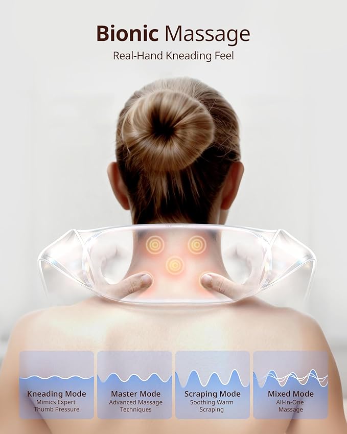 Shiatsu Neck and Back Massagers with Heat, 150 Mins Uses, 4 Modes & Adjustable Massage Head, Electric 3D Deep Tissue Kneadin for Shoulder, Leg, Muscle Soreness, Pain Relief, Relaxation for Women, Men