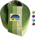 California Yoga Strap | Yoga Belt with Safe Adjustable D-Ring Buckle for Pilates | Stretching Strap | Exercise Bands | Physical Therapy | Improves Sitting Posture