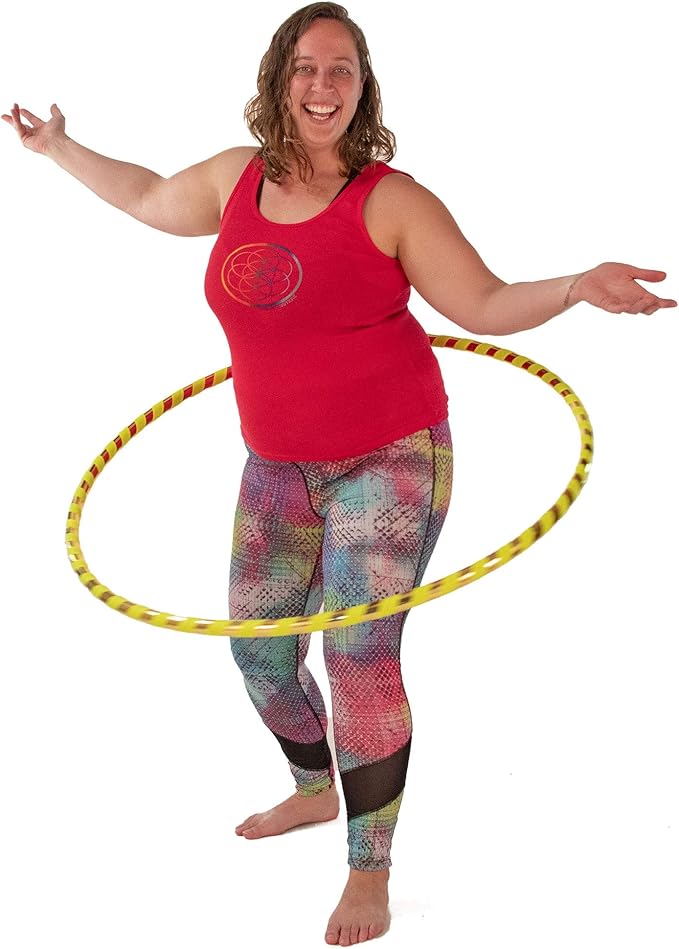Weighted Beginner Fitness Hula Hoop for Adults - Exercise Hoop for Weight Loss & Core Workout - Large Diameter Hoop for Easy Learning - Handmade in USA - Multiple Sizes & Colors