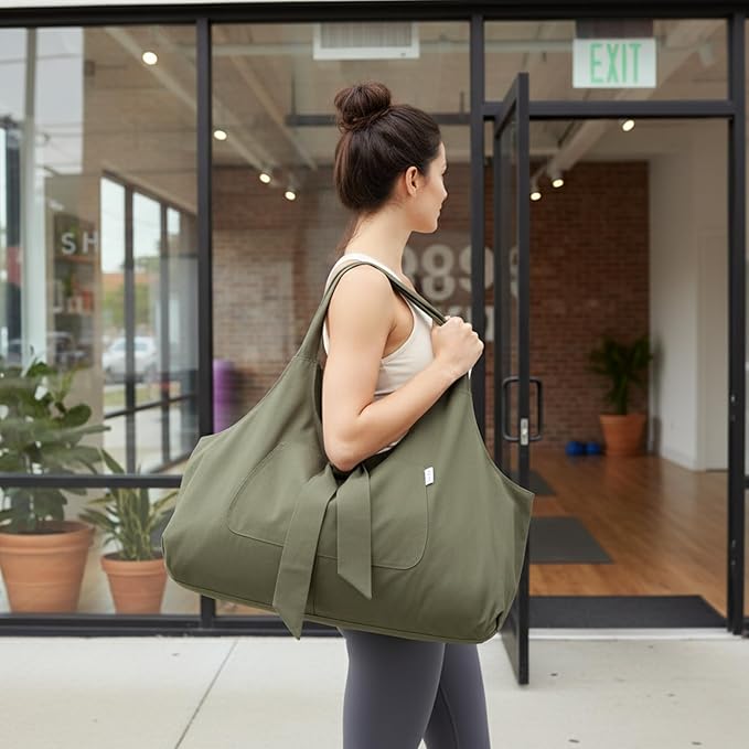 Yogiii Yoga Mat Bag | The ORIGINAL YogiiiTotePRO | Large Yoga Mat Bag or Yoga Mat Carrier with Side Pocket | Yoga Bag Fits Most Size Mats
