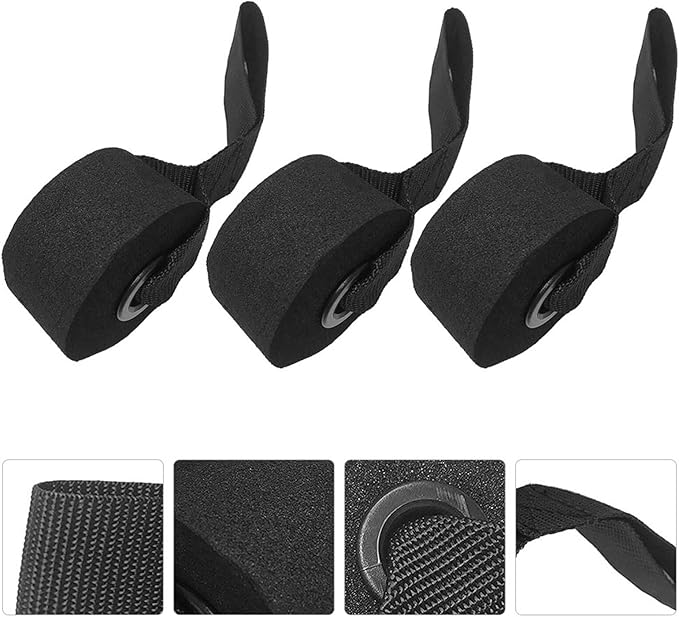 5pcs Door Anchor for Resistance Bands with Heavy-duty Nylon Strap, Black Fitness Band Door Attachment for Home Workout and Strength Training Equipment