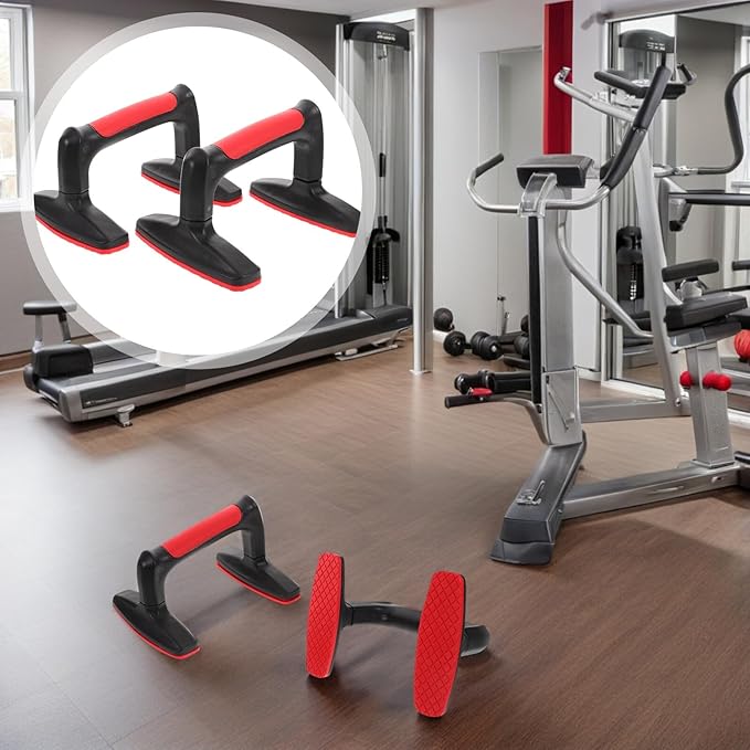 Luxshiny 2pcs Push up Brackets with Anti-slip Plastic Handles Gym Equipment for Home Fitness Strength Training Pushup Stands for Men Workout