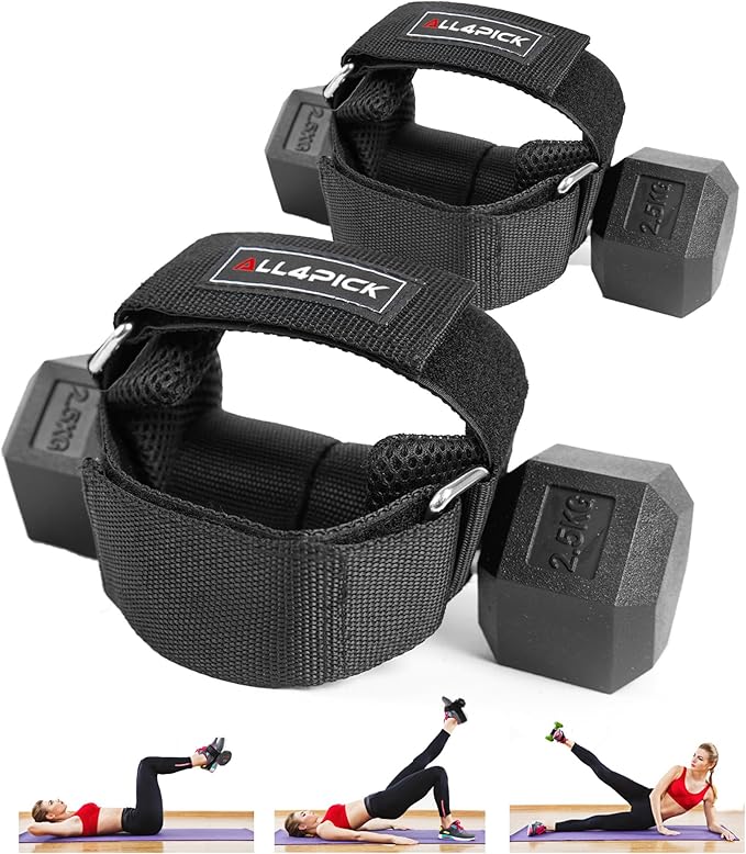 Dumbbell Foot Attachment for Leg Extension, Curls & Hip Flexor Raises, Portable Monkey Foot Alternative Ankle Strap for Tibialis Training,Ankle Dumbbell Attachment