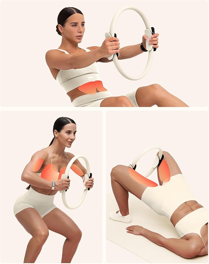 BetterMe Toning Pilates Ring – Magic Circle Pilates Ring for Strength & Flexibility – 15 Inch Fitness Ring for Home Pilates & Yoga Workouts