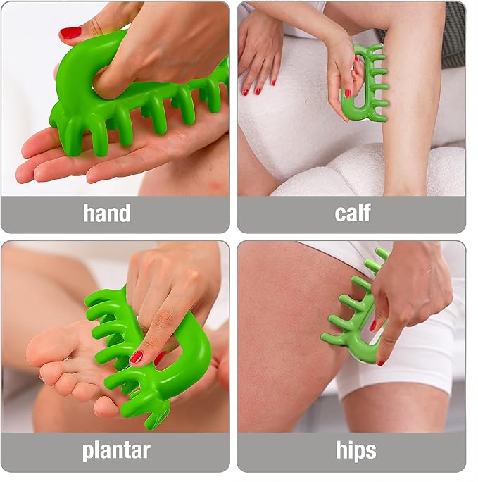Fascia Massage Tool Trigger Point Massage Tools Anti Blaster for Cellulite Massager Tool Reaching Deep Myofascial Tissue Throughout The Body Release Muscle Knot Reduction (Green)