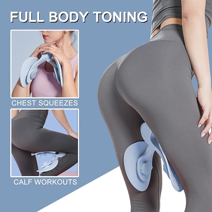 Pelvic Floor Exercise Devices, Inner Thigh Kegel Exerciser, Kegel Trainer for Postpartum Rehabilitation, Exerciser of Thigh at Home, Hip Under Desk Exercise Men Women with Band