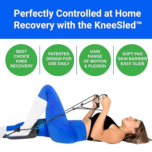 KneeSled™ Best choice after knee replacement surgery increases range of motion, stretches knees, improving mobility and flexibility leg exercise great for working out knee pain