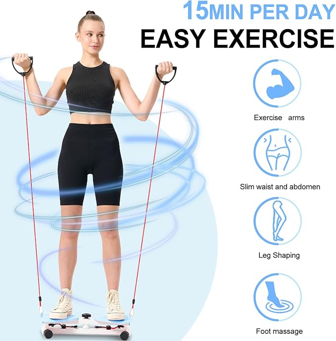 HOTWAVE Waist Twister Board – Non-Slip Fitness Balance Board for Core Strength, Waist Trimming & Weight Loss – Home Exercise Equipment for Men & Women – 360° Rotation, Anti-Skid Surface, Supports Up to 300 lbs