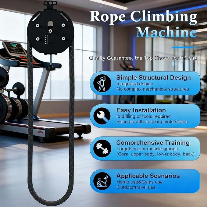 Closed-Loop Nylon Rope Trainer, Endless Rope Exercise System, For Reliable Resistance Training Up To 30 Kg (66 Lbs). With A 4-meter Rope Length, For Interval And Functional Training.