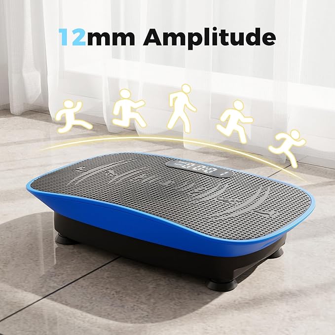 GYMAX Vibration Plate Exercise Machine, Vibration Plate with 10-Level Intensity, LED Display & Remote Control, Body Vibrating Plates Stand Shaking Platform Fat Burning Machine