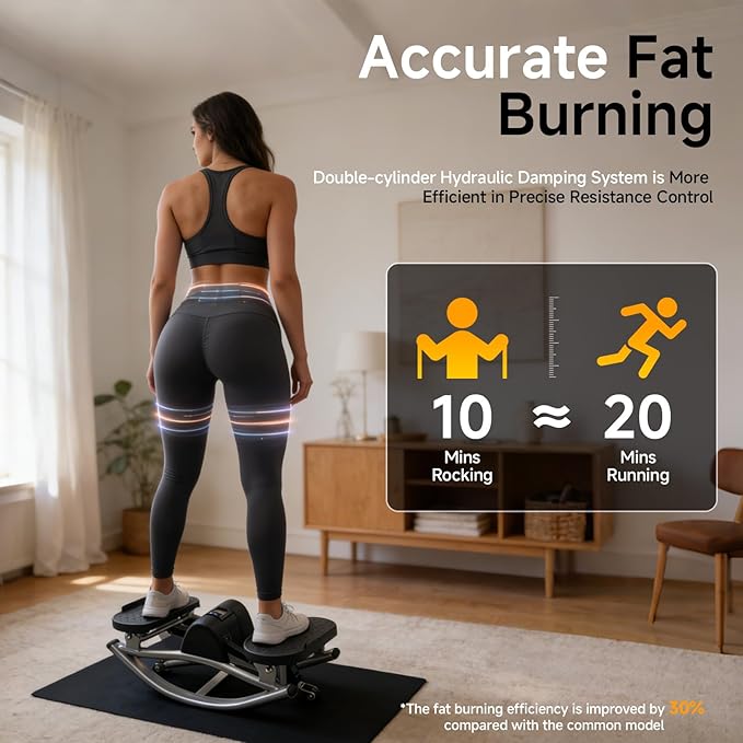 The Rock Steppers Side to Side - Lateral Rocker Rocking Stair Fitness Steppers for Exercise at Home Exercise Machine Rock N Roll Stepper Exercise Machine Side Step Rocker