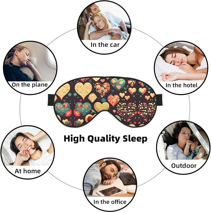 Heart Crush Flower Head-Mounted Double-Sided Light-Blocking Sleeping Eye mask to Protect Eyes and Relieve Eye Fatigue