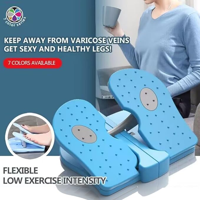Leg Exerciser for Seniors While Sitting – Under Desk Foot Pedal & Massager for Circulation, Muscle Relief, and Varicose Vein Support at Home or Office