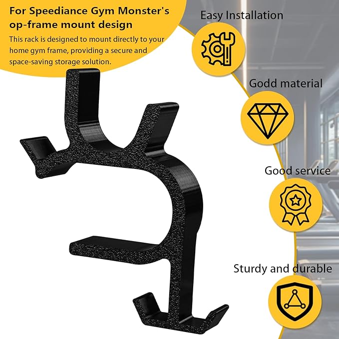 for Speediance Gym Monster 2, Barbell and Accessory Racks, Compatible With D-Rings, Standard Carabiners, Or Other Items You May Store (Two Pieces）
