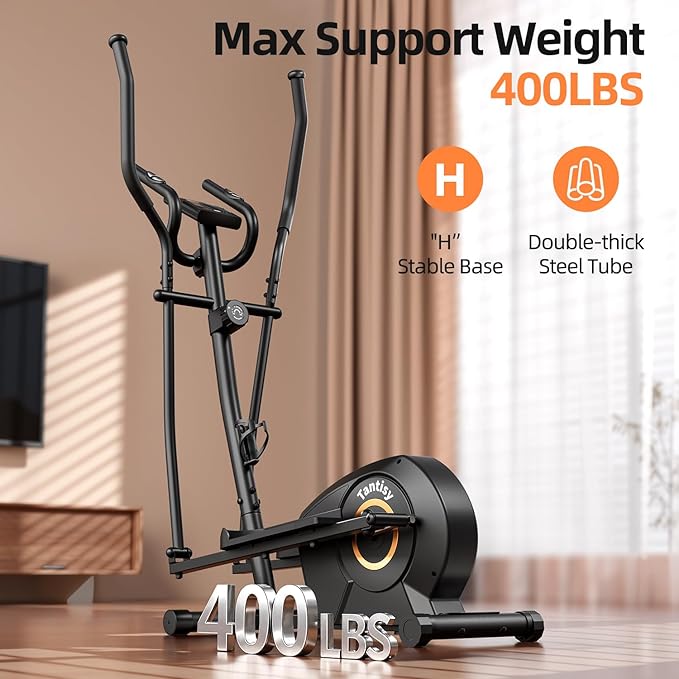 Elliptical Exercise Machine for Apartments and Homes,8 Levels of Magnetic Resistance,15.5-inch Stride Elliptical Machine, and Supports Users up to 400 pounds Elliptical Training Machines;