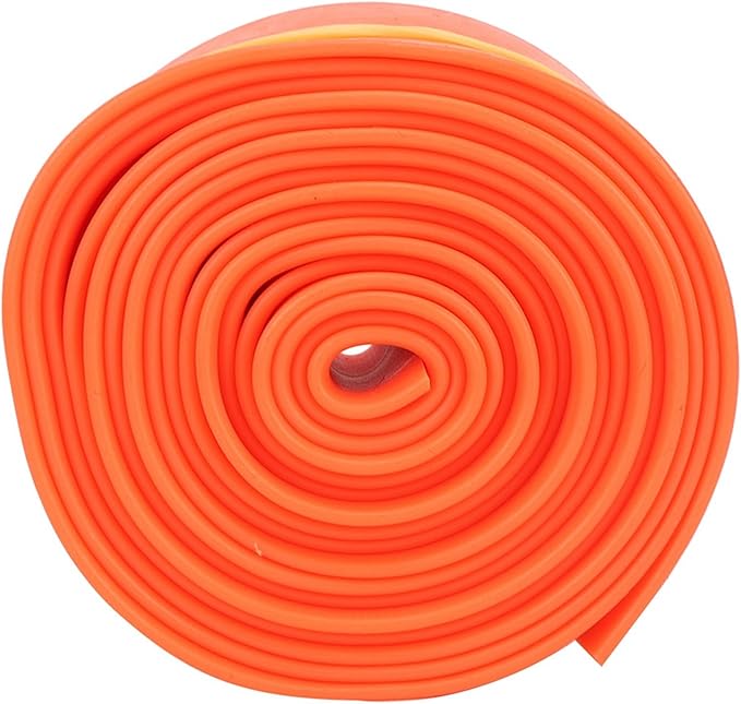 Semme 5cm X 2.5m Elastic Tension Strap for Strength Training Pilates Soft TPR with Buckles for Women and Girls Orange