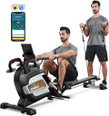 pooboo Rowing Machine for Home, Max 360 LBS Magnetic Rower with APP and LCD Monitor, Tablet Holder, Upgraded Rowing Machines with Comfortable Seat Cushion